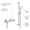 Grohe Precision Flow Thermostatic Shower Mixer 1/2" with Shower Set for Low Pressure - 34807000  Fea
