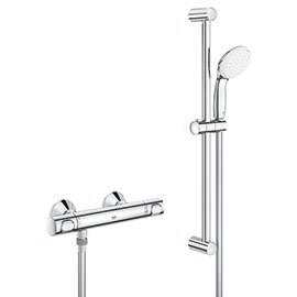Grohe Precision Flow Thermostatic Shower Mixer 1/2" with Shower Set for Low Pressure - 34807000 Medi