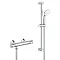 Grohe Precision Flow Thermostatic Shower Mixer 1/2" with Shower Set for Low Pressure - 34807000 Larg