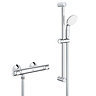 Grohe Precision Flow Thermostatic Shower Mixer 1/2" with Shower Set for Low Pressure