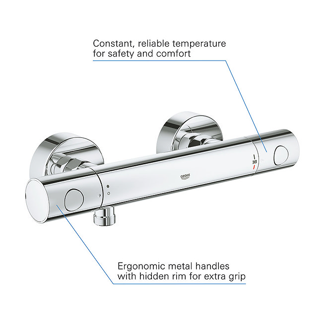 Grohe Precision Get Thermostatic Shower Mixer 1/2" - 34773000  Profile Large Image