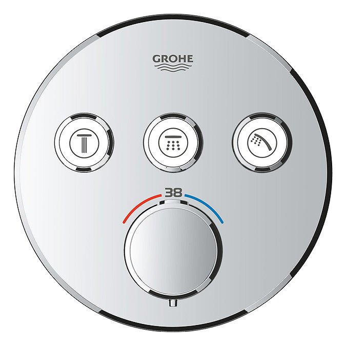 GROHE 34883000 Precision THM Rd Conc 2 Func Shw Sys Duschsystem Infu00e4lld Med Vitalio Start 250, Krom