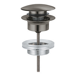 Grohe Push-Open Slotted Basin Waste – Brushed Anthracite