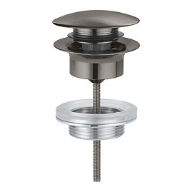 Grohe Push-Open Slotted Basin Waste – Brushed Anthracite