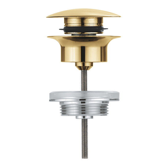 Grohe Push-Open Slotted Basin Waste – Brushed Gold