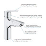 Grohe QuickFix Start Mono Basin Mixer with Pull Out Spout + Push-Open Waste - 24205003  Profile Larg