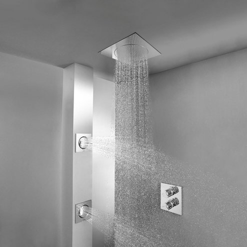 Grohe Rainshower F-Series 10" Ceiling Head Shower with 1 Spray Pattern - 27467000  Feature Large Ima