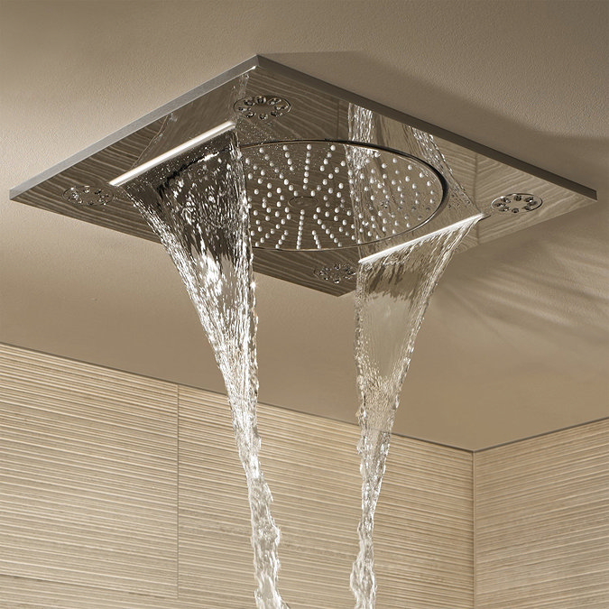 Grohe Rainshower F-Series 15" Ceiling Head Shower with 3 Spray Patterns - 27939001  Standard Large I