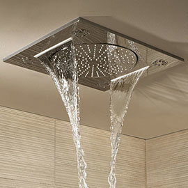 Grohe Rainshower F-Series 15" Ceiling Head Shower with 3 Spray Patterns - 27939001 Medium Image
