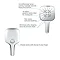 Grohe Rainshower SmartActive 130 Cube Shower Handset with 3 Spray Patterns - 26582000  Profile Large