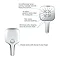 Grohe Rainshower SmartActive 130 Cube Shower Handset with 3 Spray Patterns - 26582000 Profile Large