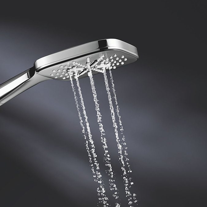 Grohe Rainshower SmartActive 130 Cube Shower Handset with 3 Spray Patterns - 26582000 Feature Large