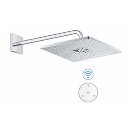 Grohe Rainshower SmartConnect 310 Cube Shower Head & Arm with Wireless Remote - 26642000 Medium Imag