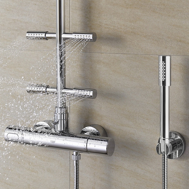 Grohe Rainshower System 210 Thermostatic Shower System with Body Jets