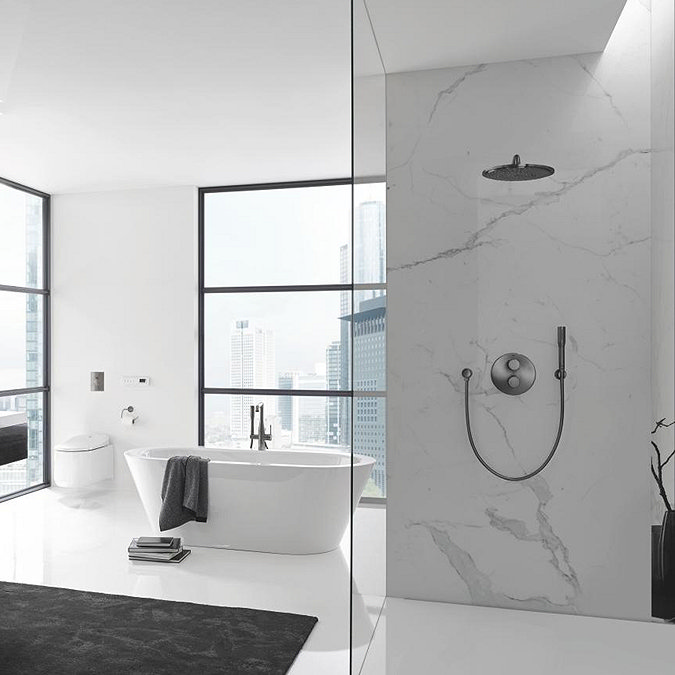 Grohe Rainshower Wall Hand Shower Holder - Brushed Anthracite