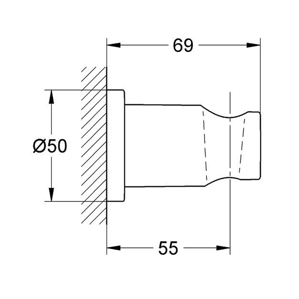 Grohe Rainshower Wall Hand Shower Holder - Supersteel
