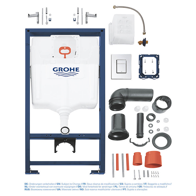 Grohe Rapid SL 1.13m 3 in 1 Set Support Frame for Wall Hung WC - 38772001  Standard Large Image