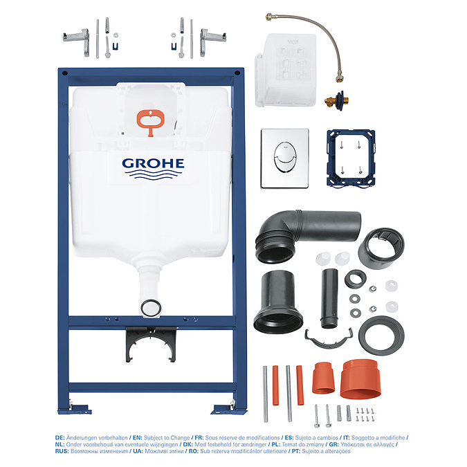 Grohe Rapid SL 1.13m Low Noise 3 in 1 Set Support Frame for Wall Hung WC - 38721001  Standard Large Image