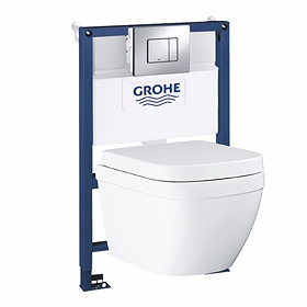 Grohe Rapid SL 0.82m Frame / Euro Rimless Complete WC 5 in 1 Pack Large Image