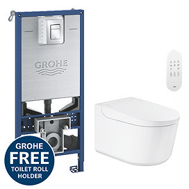 Grohe Rapid SLX 1.13m Frame & Sensia Wall Hung Shower Toilet