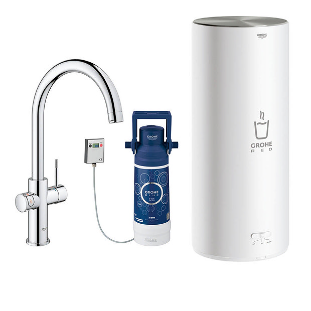 Grohe Red 2.0 Duo Instant Boiling Water Kitchen Tap and L Size Boiler - 30328001 Large Image