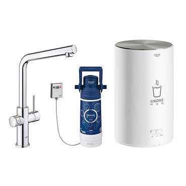 Grohe Red 2.0 Duo Instant Boiling Water Kitchen Tap and M Size Boiler - Chrome - 30341001  Feature L