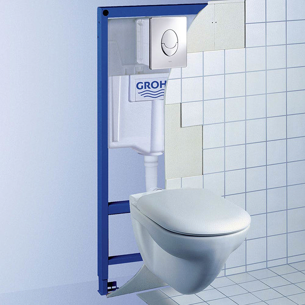 Grohe Skate Air WC Wall Flush Plate - Chrome - 38505000  Profile Large Image
