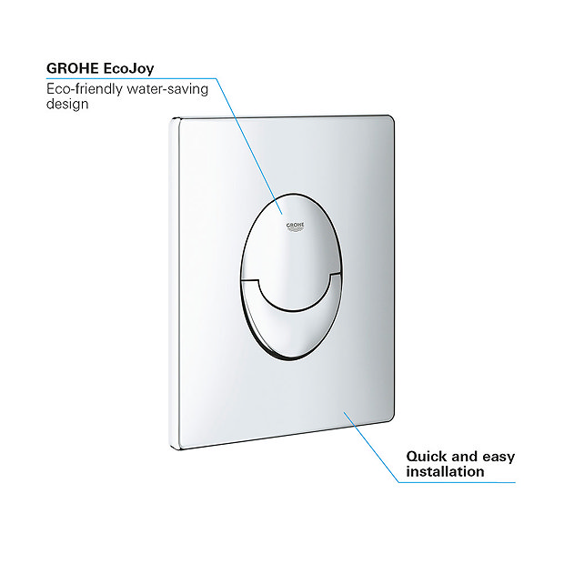 Grohe Skate Air WC Wall Flush Plate - Chrome - 38505000  Feature Large Image