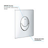 Grohe Skate Air WC Wall Flush Plate - Chrome - 38505000  Feature Large Image