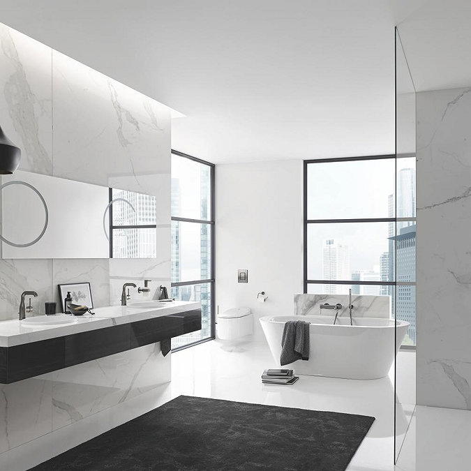 Grohe Skate Cosmopolitan WC Wall Flush Plate - Brushed Anthracite