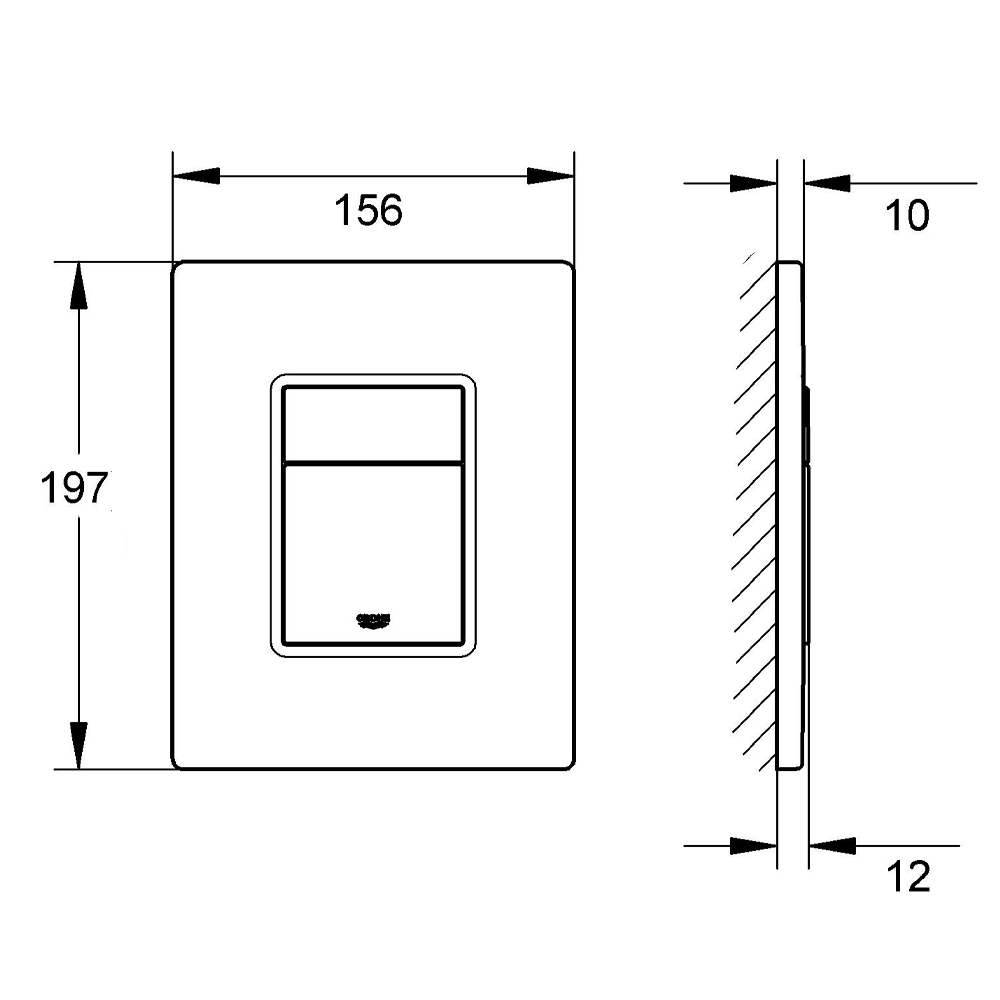 Grohe Skate Cosmopolitan WC Wall Flush Plate - Brushed Bronze
