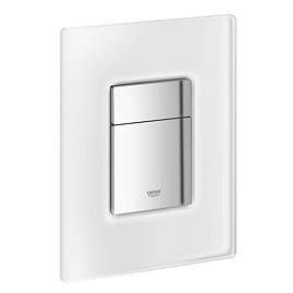 Grohe Skate Cosmopolitan WC Wall Flush Plate - Chrome/daVinci Satin - 38845MF0 Large Image