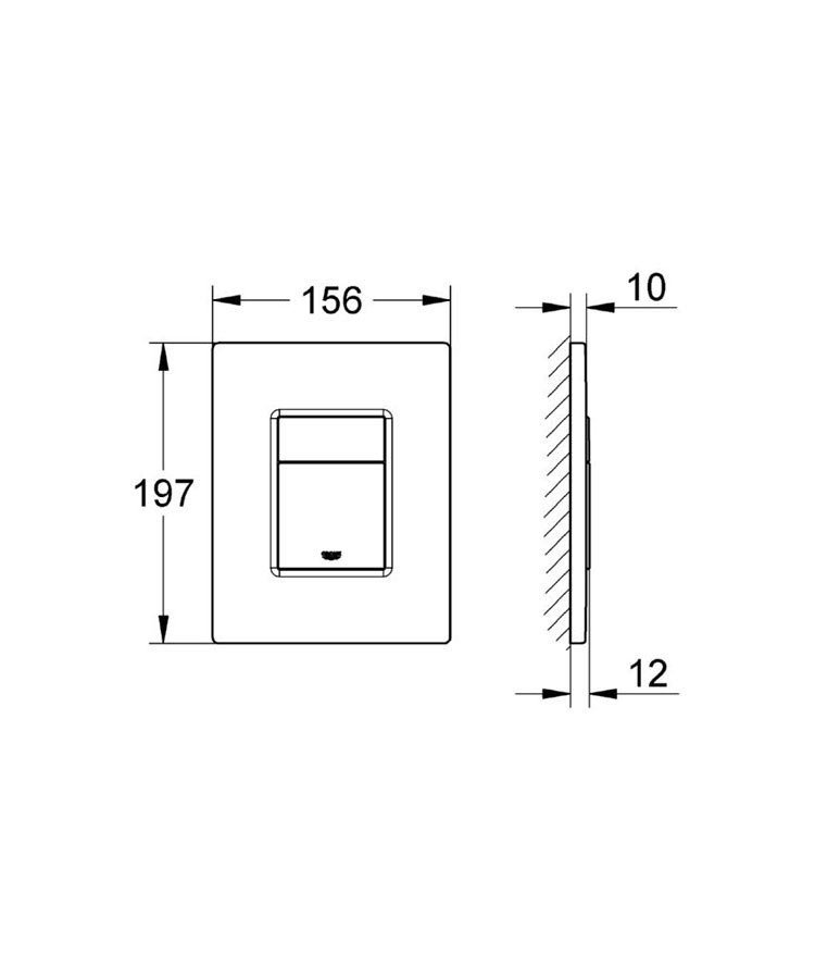 Grohe Skate Cosmopolitan WC Wall Flush Plate - Cool Sunrise