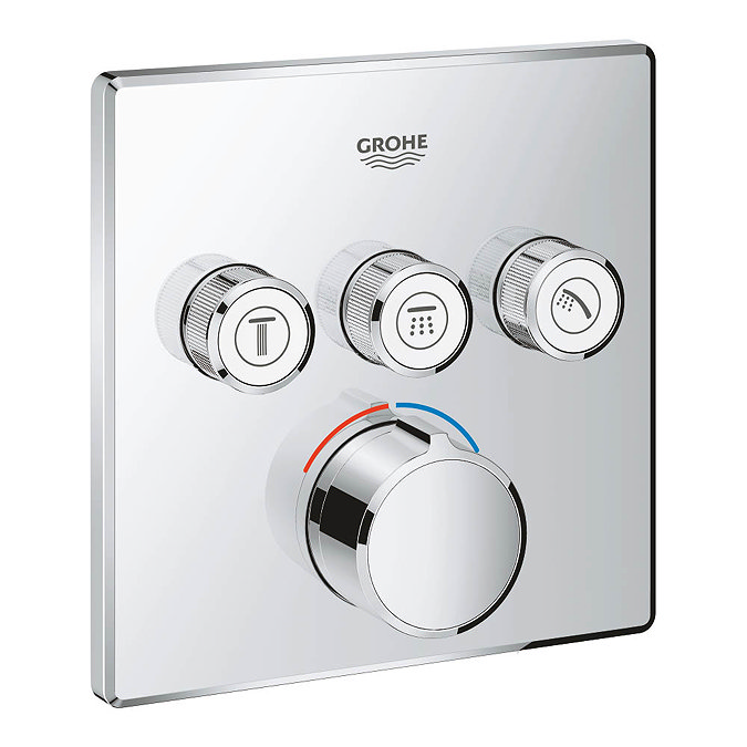 Grohe SmartControl Square 3 Outlet Concealed Mixer Trim - 29149000 Large Image