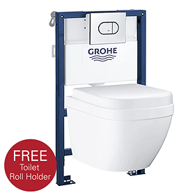 Grohe Solido 0.82m Frame / Euro Compact Rimless Complete WC 5 in 1 Pack