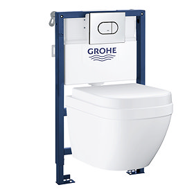 Grohe Solido 0.82m Frame / Euro Compact Rimless Complete WC 5 in 1 Pack Large Image