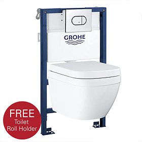 Grohe Solido 0.82m Frame / Euro Rimless Complete WC 5 in 1 Pack