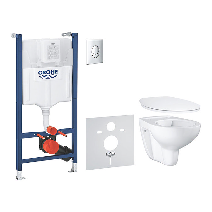 Grohe Solido Bau Ceramic Rimless 5-in-1 Pack - 39888000  In Bathroom Large Image