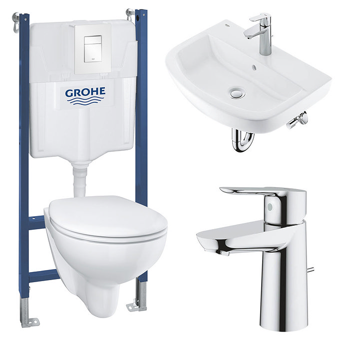 Grohe Solido Bau/Skate COMPLETE Wall Hung Bathroom Suite Large Image