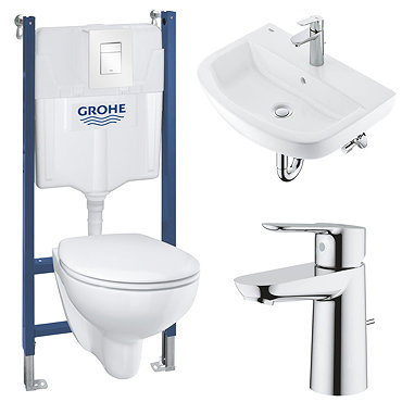 Grohe Solido Bau/Skate COMPLETE Wall Hung Bathroom Suite  Profile Large Image
