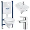 Grohe Solido Bau/Skate COMPLETE Wall Hung Bathroom Suite Large Image