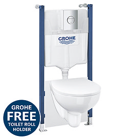 Grohe Solido Compact Bau Ceramic Rimless 5-in-1 Pack