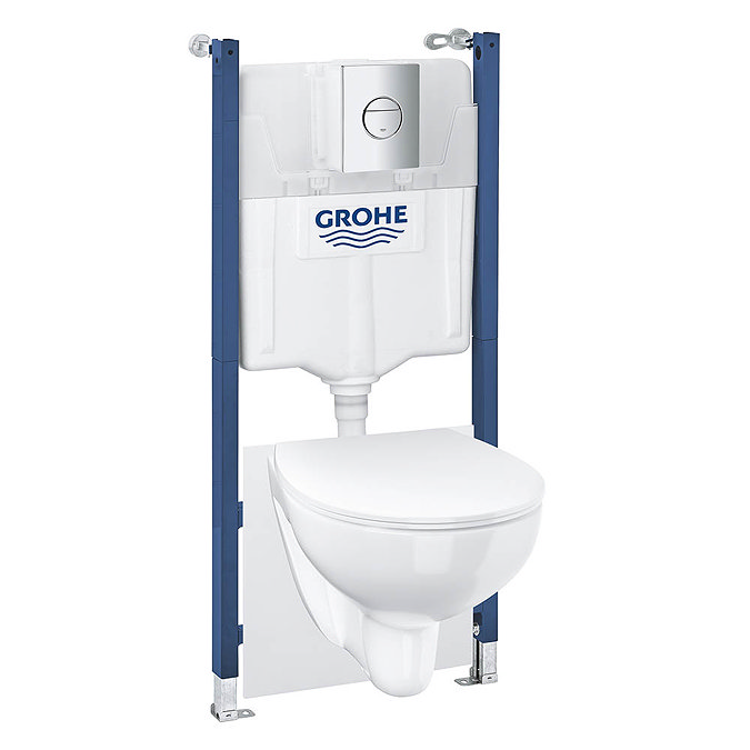 Grohe Solido Compact Bau Ceramic Rimless 5-in-1 Pack - 39900000 Large Image
