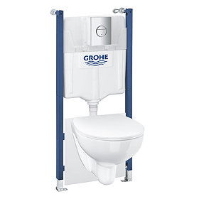 Grohe Solido Compact Bau Ceramic Rimless 5-in-1 Pack - 39900000 Large Image