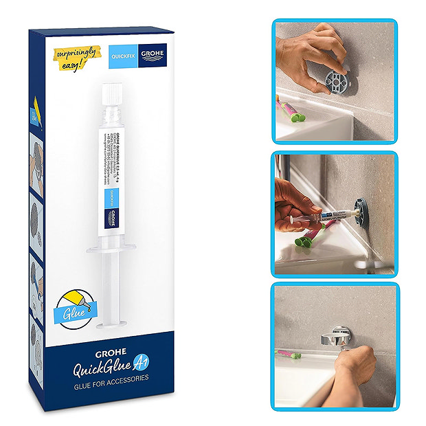 Grohe Solido Euro / Arena Cosmo Complete WC 4-in-1 Pack + FREE QUICKFIX TOILET ROLL HOLDER