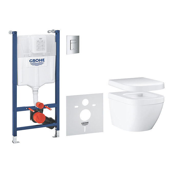Grohe Solido Euro Ceramic Compact Rimless 5-in-1 Pack - 39890000  additional Large Image