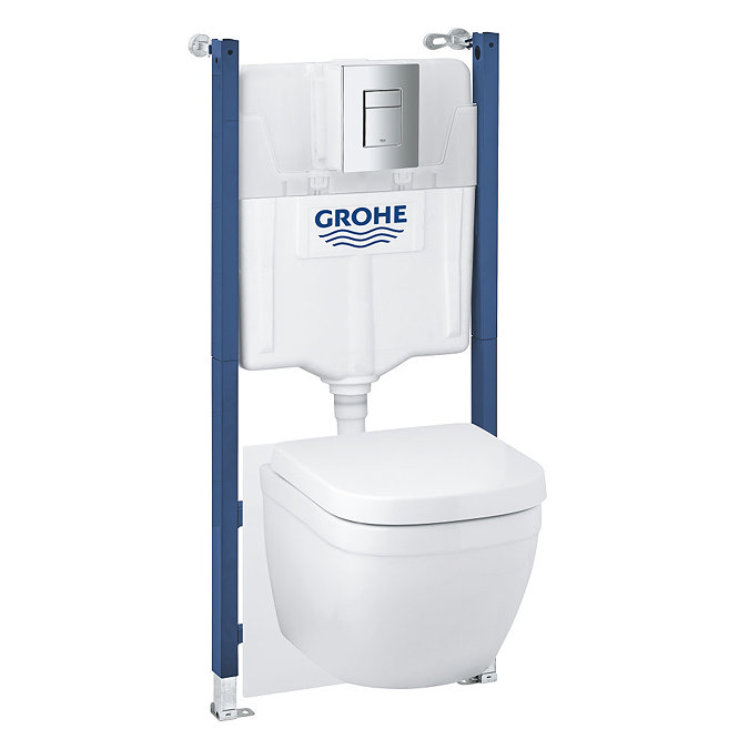 Grohe Solido Euro Ceramic Compact Rimless 5-in-1 Pack - 39890000  Newest Large Image