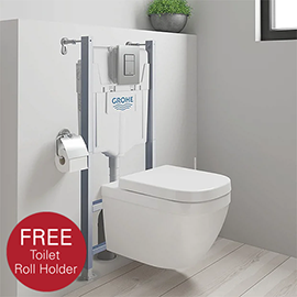 Grohe Solido Euro Ceramic Rimless 6-in-1 Pack + FREE QUICKFIX TOILET ROLL HOLDER