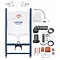 Grohe Solido Monobloc WC Unit Inc. Cistern Frame & Flush Plate - Slate Grey - 39377XI0 Feature Larg