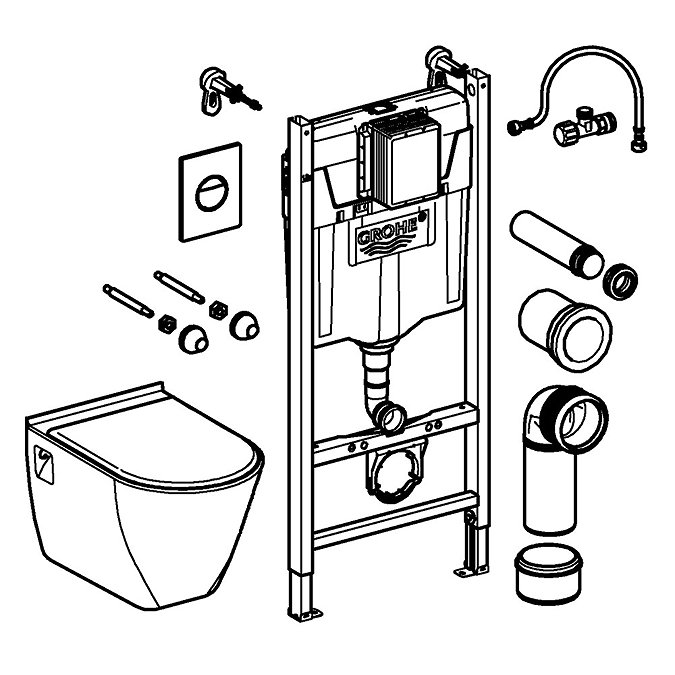 Grohe Solido Nova Cosmopolitan Complete WC 4 in 1 Pack - 38950000 additional Large Image
